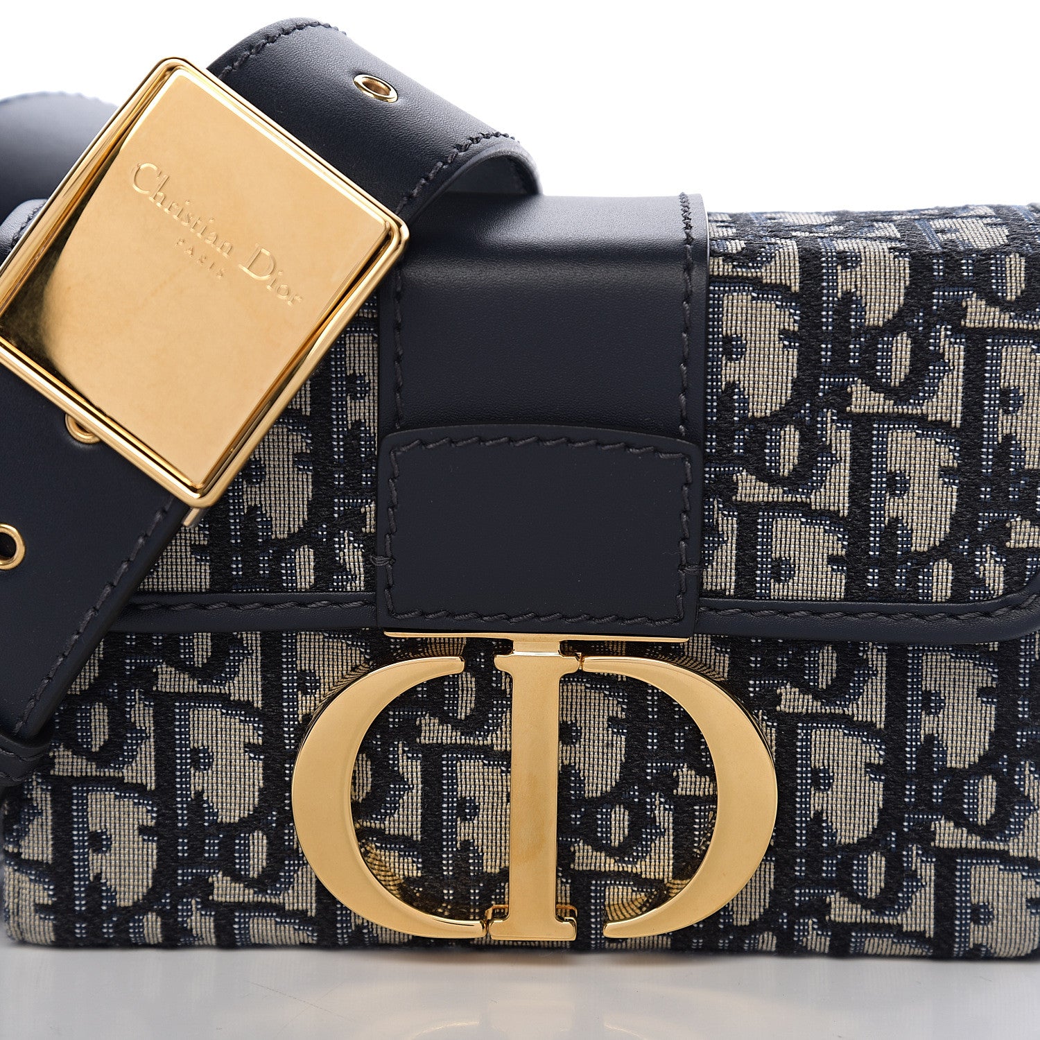 Christian Dior Oblique 30 Montaigne Box Bag Blue 8 of 9
