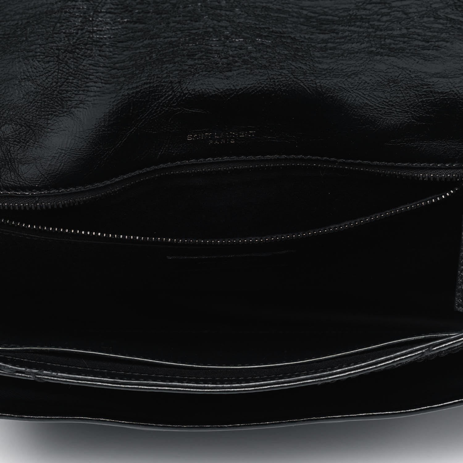 Saint Laurent Crinkled Calfskin Matelasse Monogram Medium Niki Chain Satchel Black 4 of 6