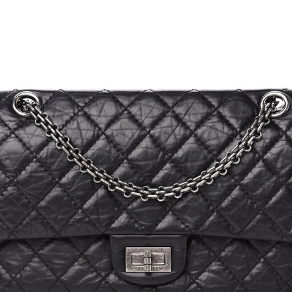 Chanel Aged Calfskin Quilted 2.55 Reissue 225 Flap Black 11 of 14