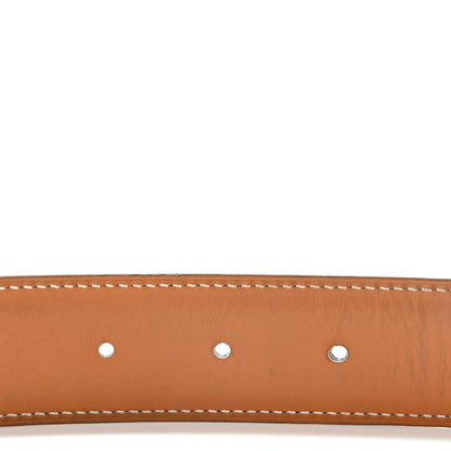 Hermes Box Chamonix 32mm Belt Strap 90 36 Black Gold 5 of 11