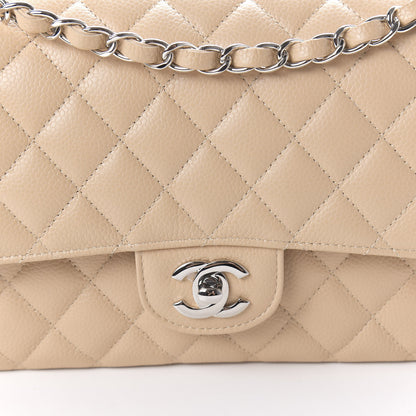 Chanel Caviar Quilted Medium Double Flap Beige Clair 10 of 10