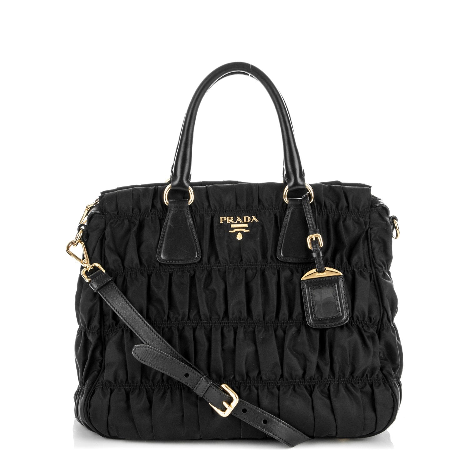 Prada Tessuto Nylon Gaufre Tote Nero Black 1 of 7