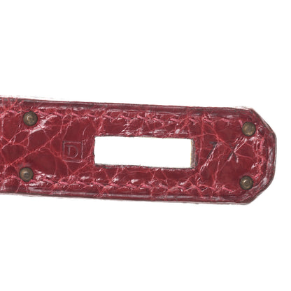 Hermes Shiny Alligator Birkin 35 Rouge Vif 25 of 38
