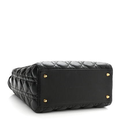 Christian Dior Lambskin Cannage Medium Lady Dior Black 4 of 11