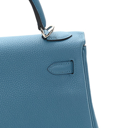 Hermes Togo Kelly Retourne 25 Azur 9 of 36