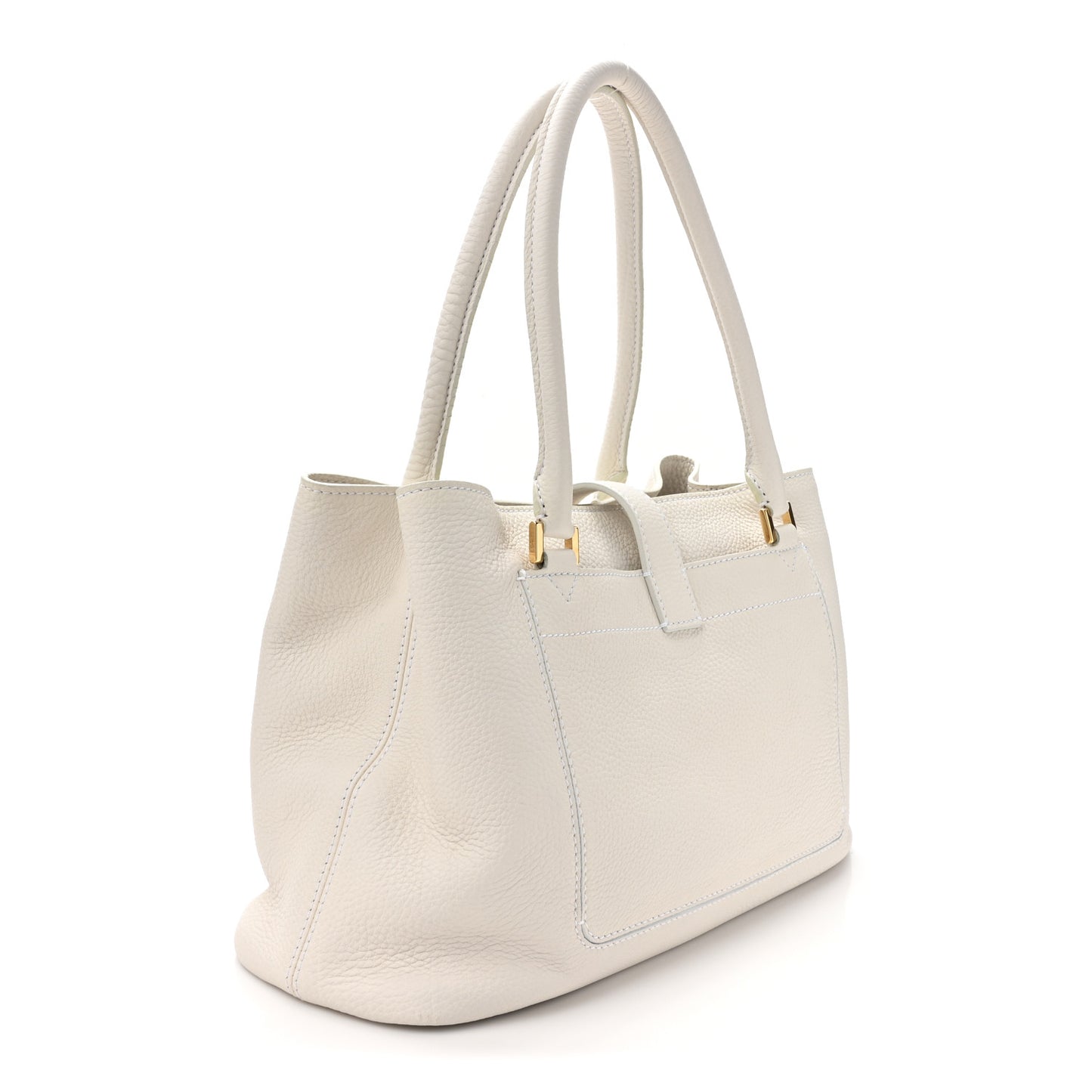 Grained Calfskin Bellevue Odessa White