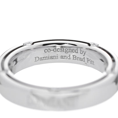 Damiani X BRAD PITT 18K White Gold Diamond D.Side Band Ring 50 5.5 4 of 6