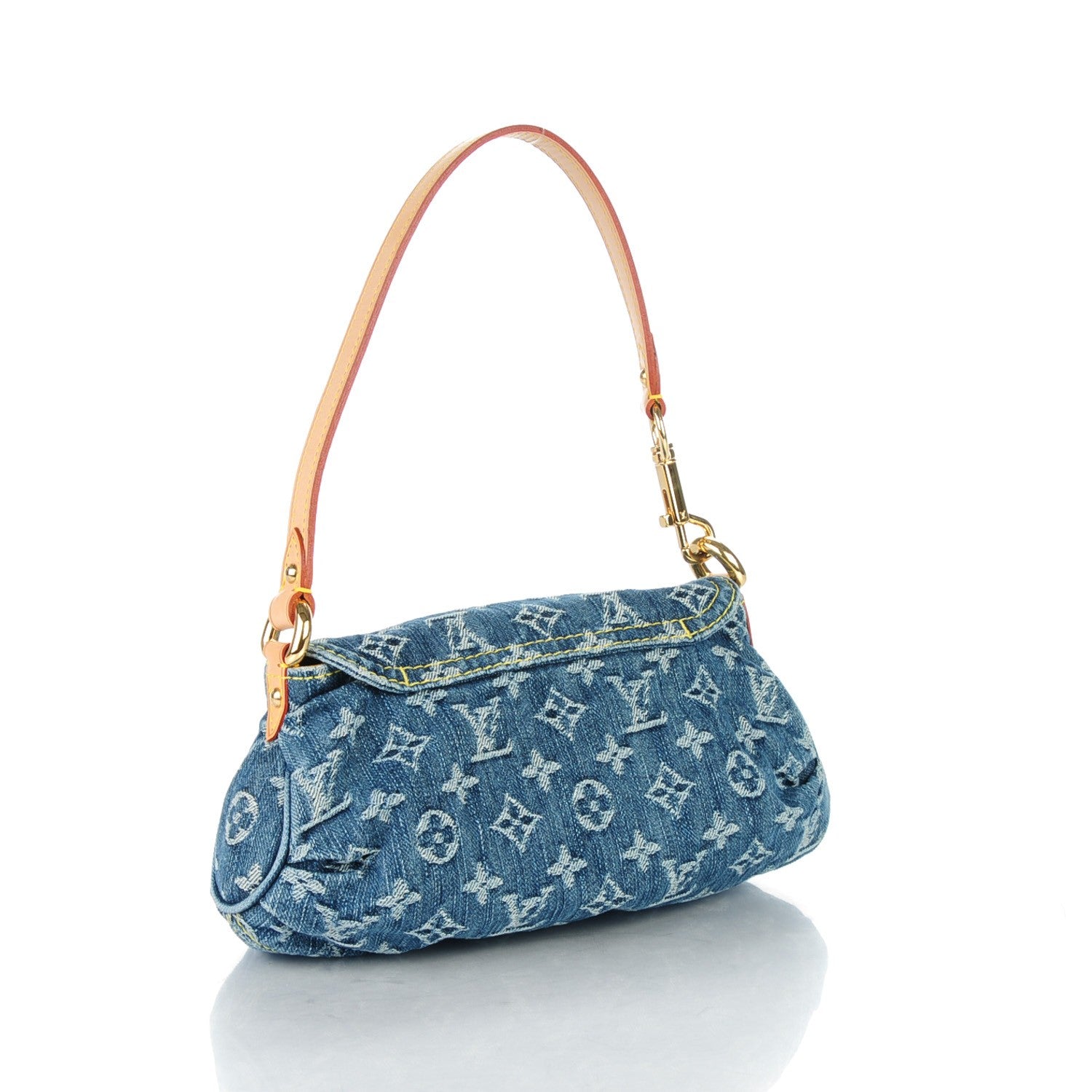 Louis Vuitton Monogram Denim Mini Pleaty Blue 3 of 7