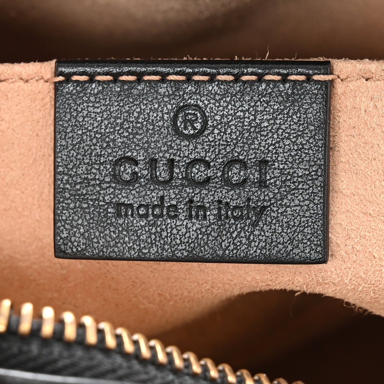 Gucci Calfskin Matelasse Mini GG Marmont Chain Shoulder Bag Black 6 of 11