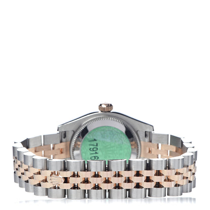 Rolex Stainless Steel 18K Everose Gold 26mm Oyster Perpetual Datejust Watch Black Roman 179161 4 of 6