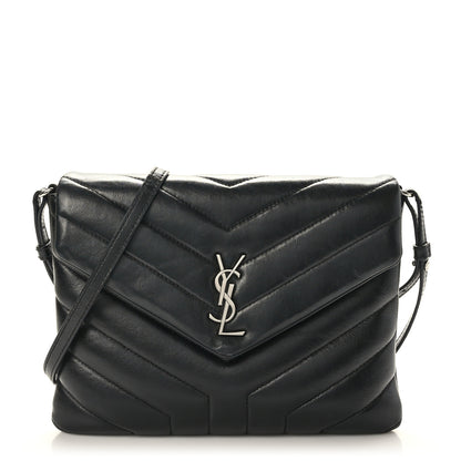 Saint Laurent Calfskin Y Quilted Monogram Loulou Flap Bag Black 1 of 10