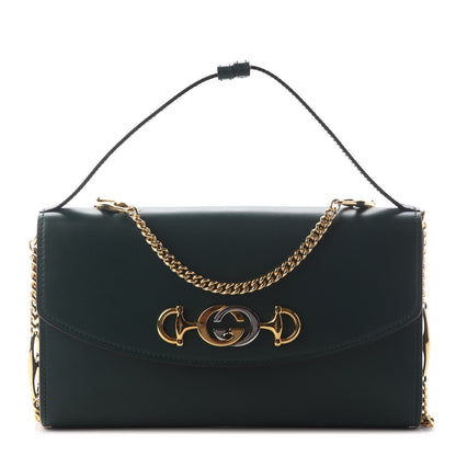Gucci Smooth Calfskin Small Zumi Top Handle Shoulder Bag Vintage Green 1 of 9