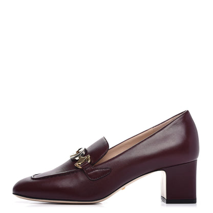Gucci Malaga Kid Zumi Mid Heel Loafers 38 Vintage Bordeaux 1 of 11