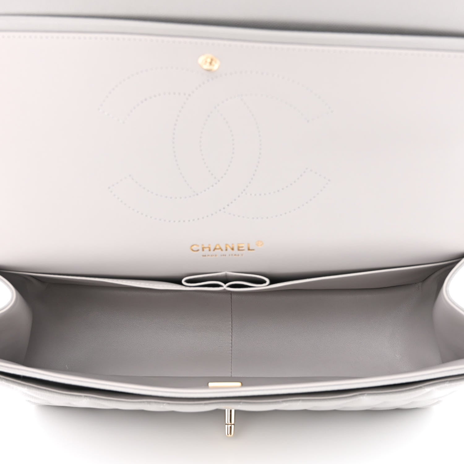 Chanel Caviar Quilted Jumbo Double Flap Grey 5 of 11