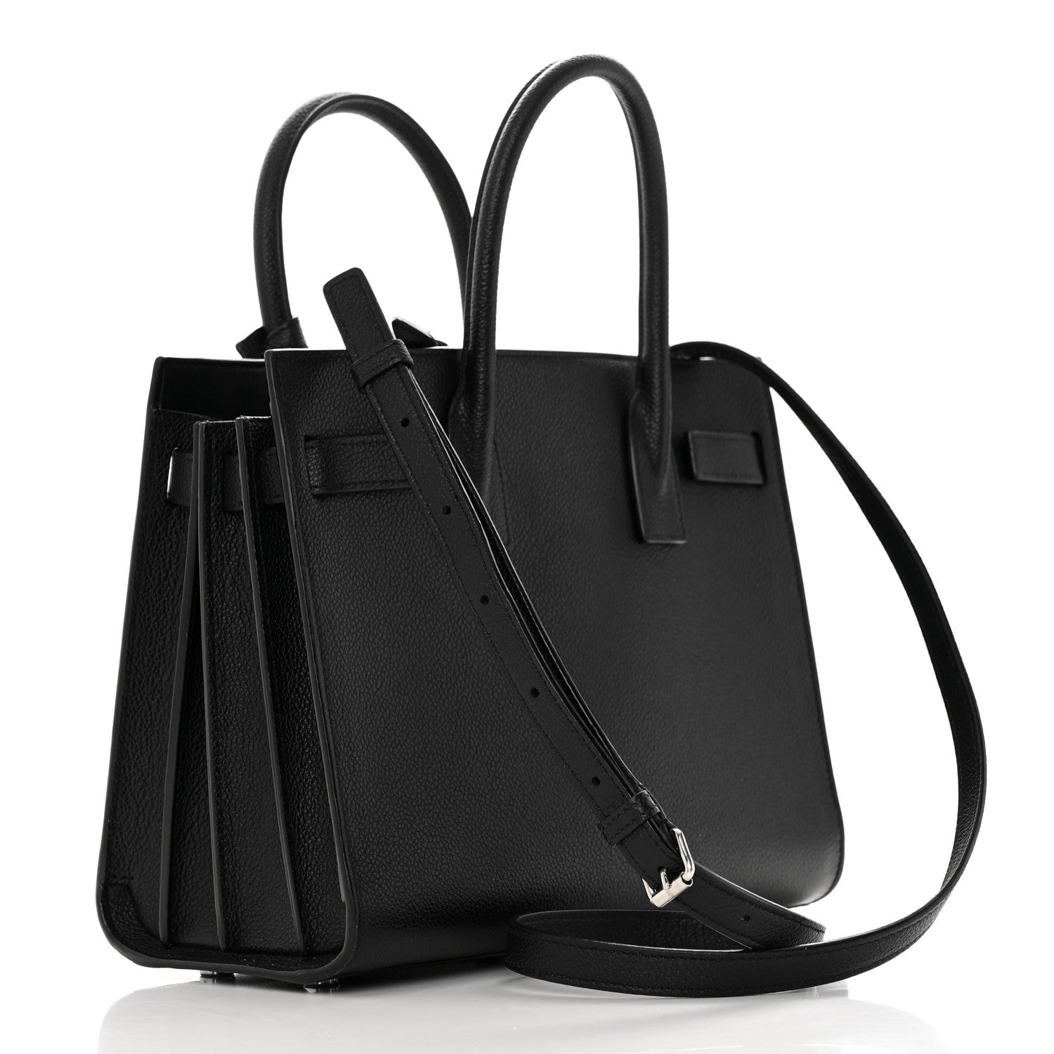 Saint Laurent Grained Calfskin Baby Sac De Jour Black 3 of 15