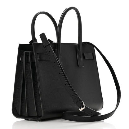 Saint Laurent Grained Calfskin Baby Sac De Jour Black 3 of 15