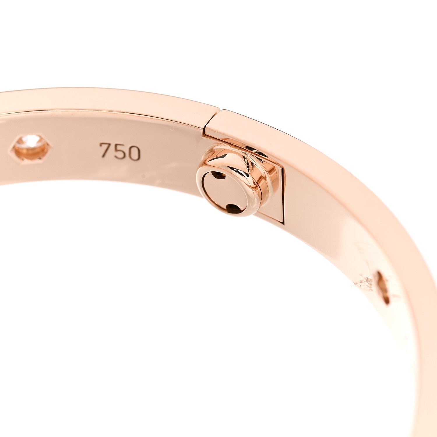 Cartier 18K Pink Gold 10 Diamond LOVE Bracelet 16 6 of 6