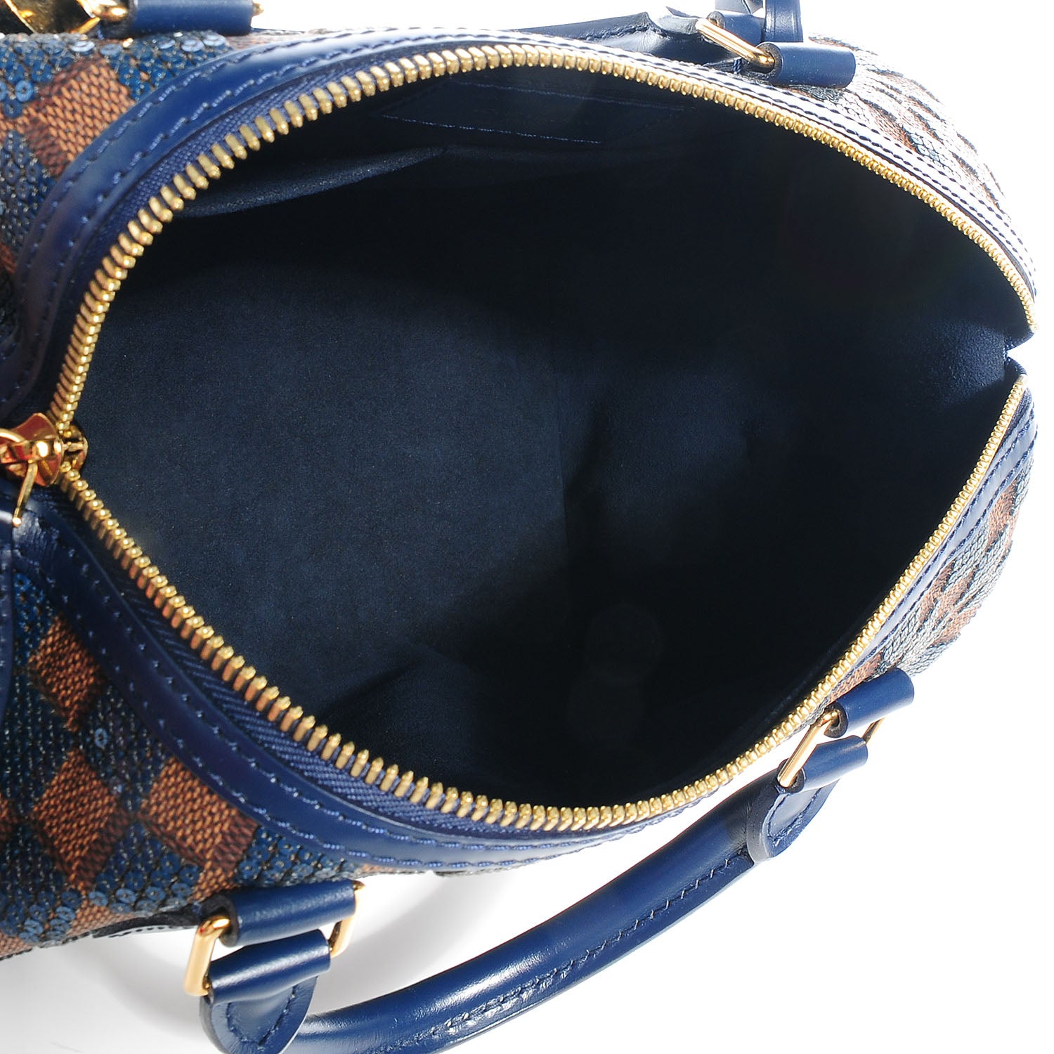 Louis Vuitton Damier Paillettes Speedy 30 Blue 6 of 8