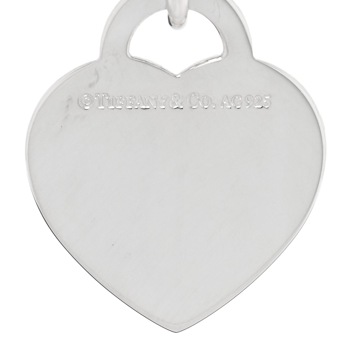 Sterling Silver Heart Tag Charm Bracelet