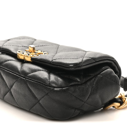 Chanel Lambskin Quilted Chanel 19 Waist Bag Black 10 of 10