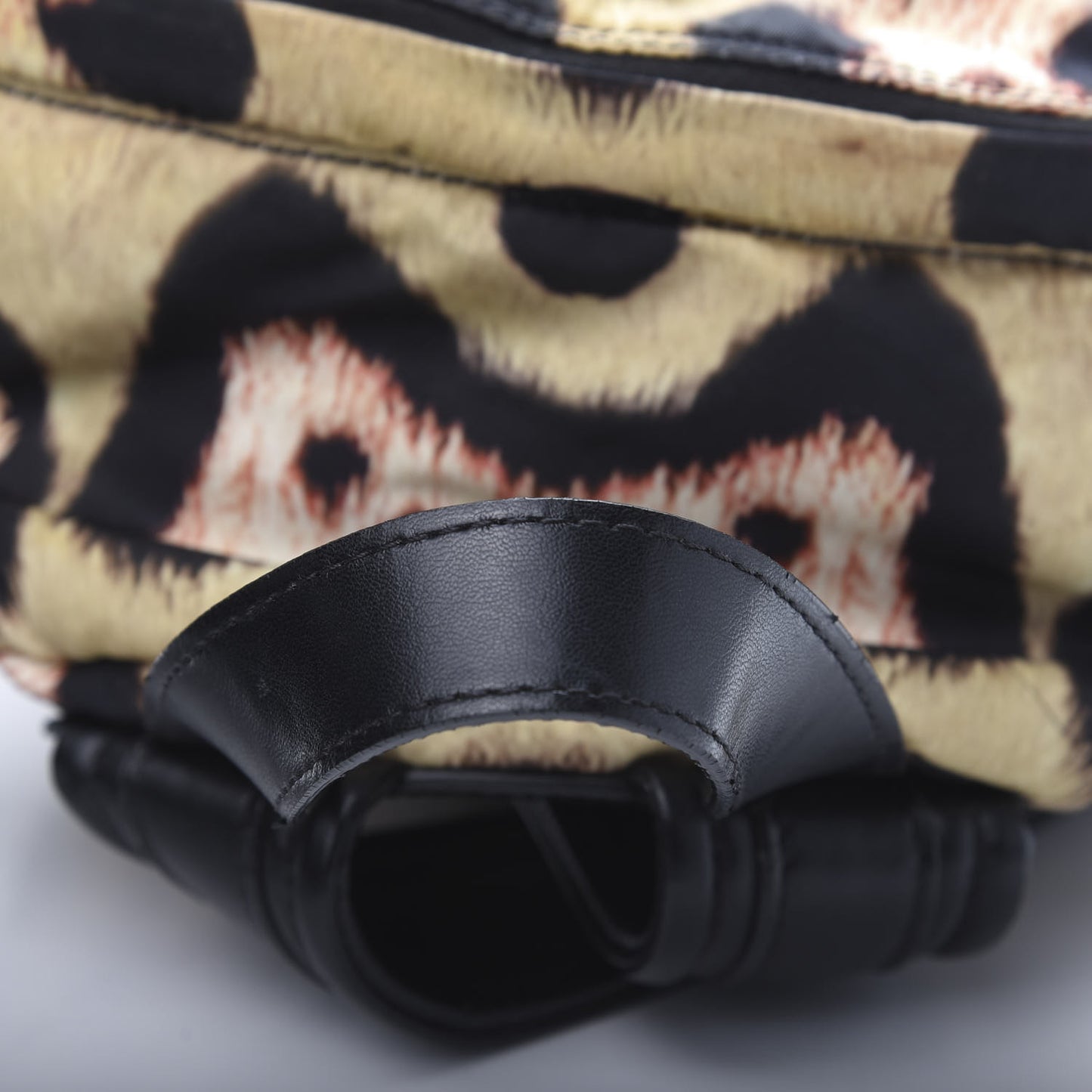 Nylon Calfskin Jaguar Print Mini Backpack