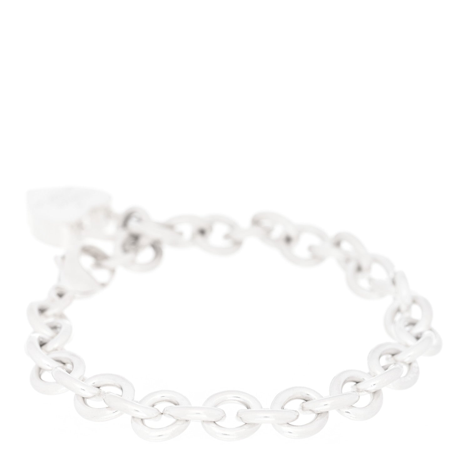 Tiffany Sterling Silver Heart Lock Charm Bracelet 2 of 3