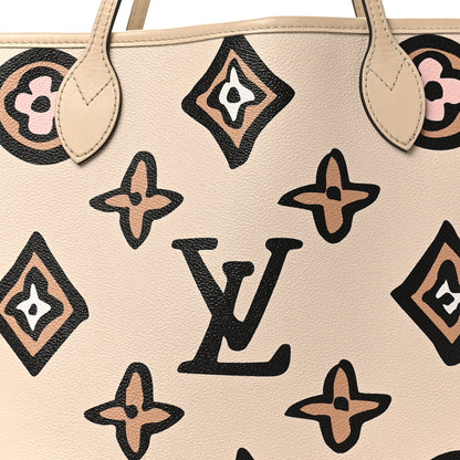 Louis Vuitton Monogram Giant Wild at Heart Neverfull MM Creme 7 of 9