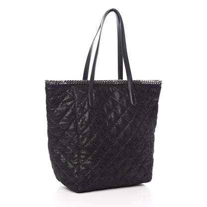 Stella McCartney Shaggy Deer Quilted Falabella Shopper Tote Black 3 of 12