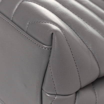 Saint Laurent Calfskin Y Quilted Monogram Medium Loulou Chain Satchel Light Gray 11 of 13