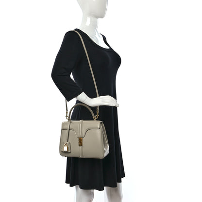Celine Satinated Calfskin Small 16 Top Handle Bag Beige 2 of 11