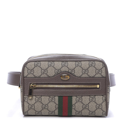 Gucci GG Supreme Monogram Web Small Ophidia Belt Bag 85 34 Dark Brown 1 of 10