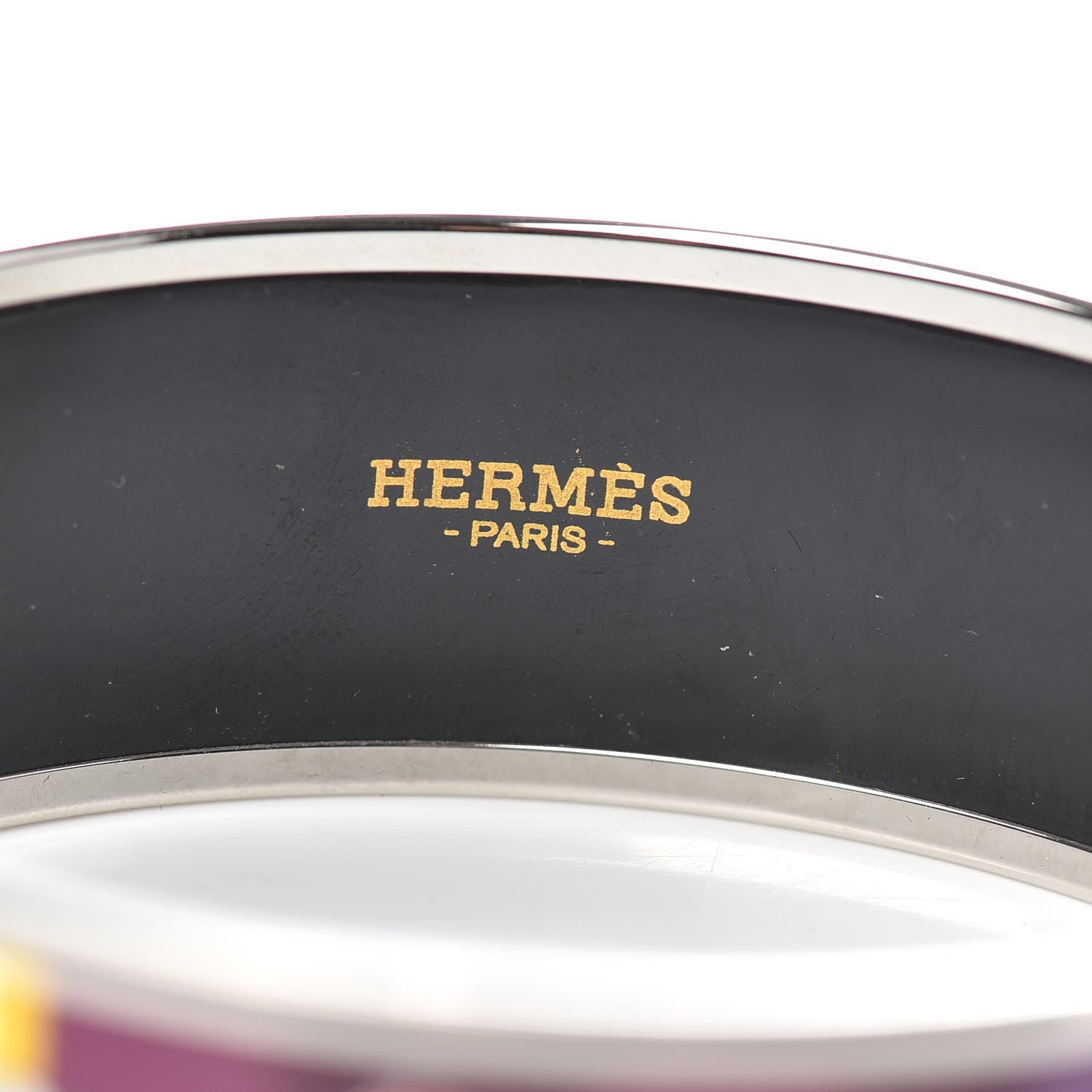 Hermes Enamel Printed Wide Animapolis Bracelet 70 Au Paradis 5 of 6