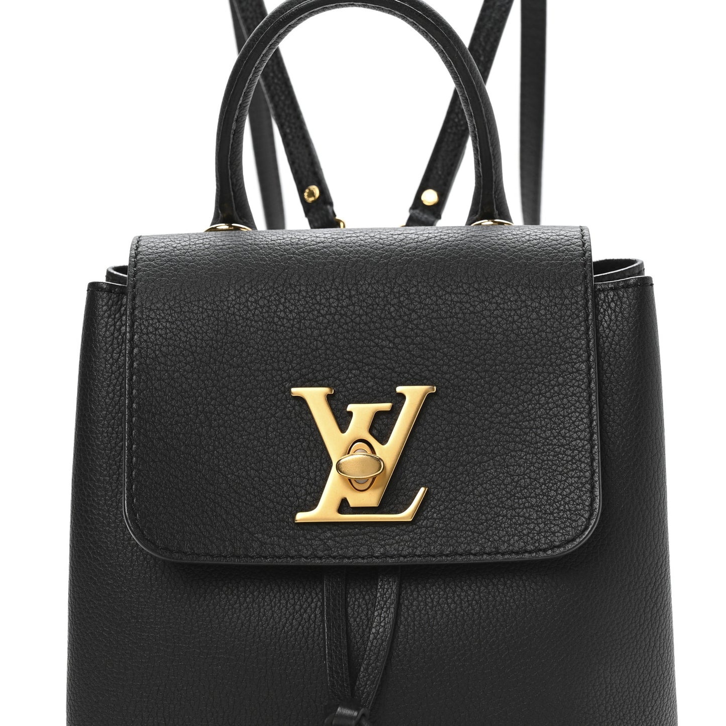 Calfskin Lockme Mini Backpack Black