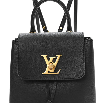 Louis Vuitton Calfskin Lockme Mini Backpack Black 8 of 10