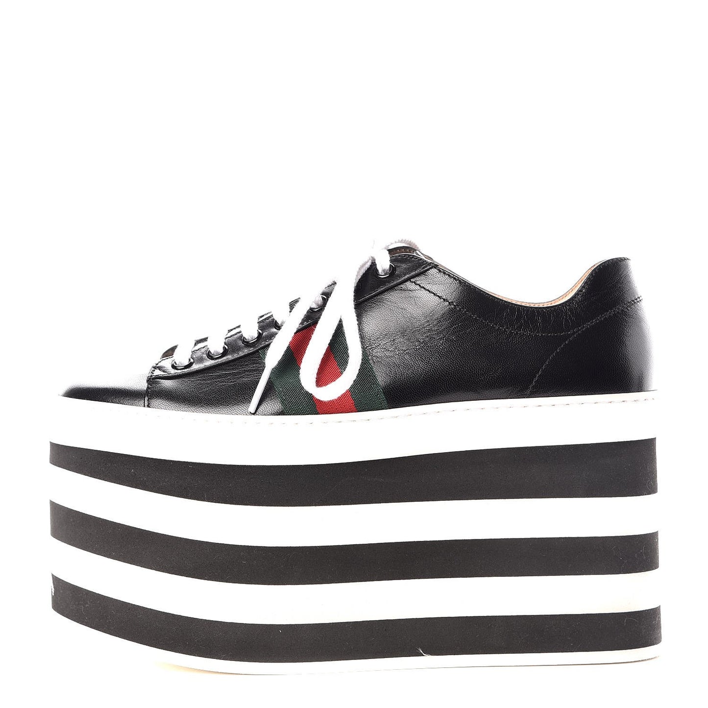 Malaga Kid Peggy Platform Sneakers 37 Black White