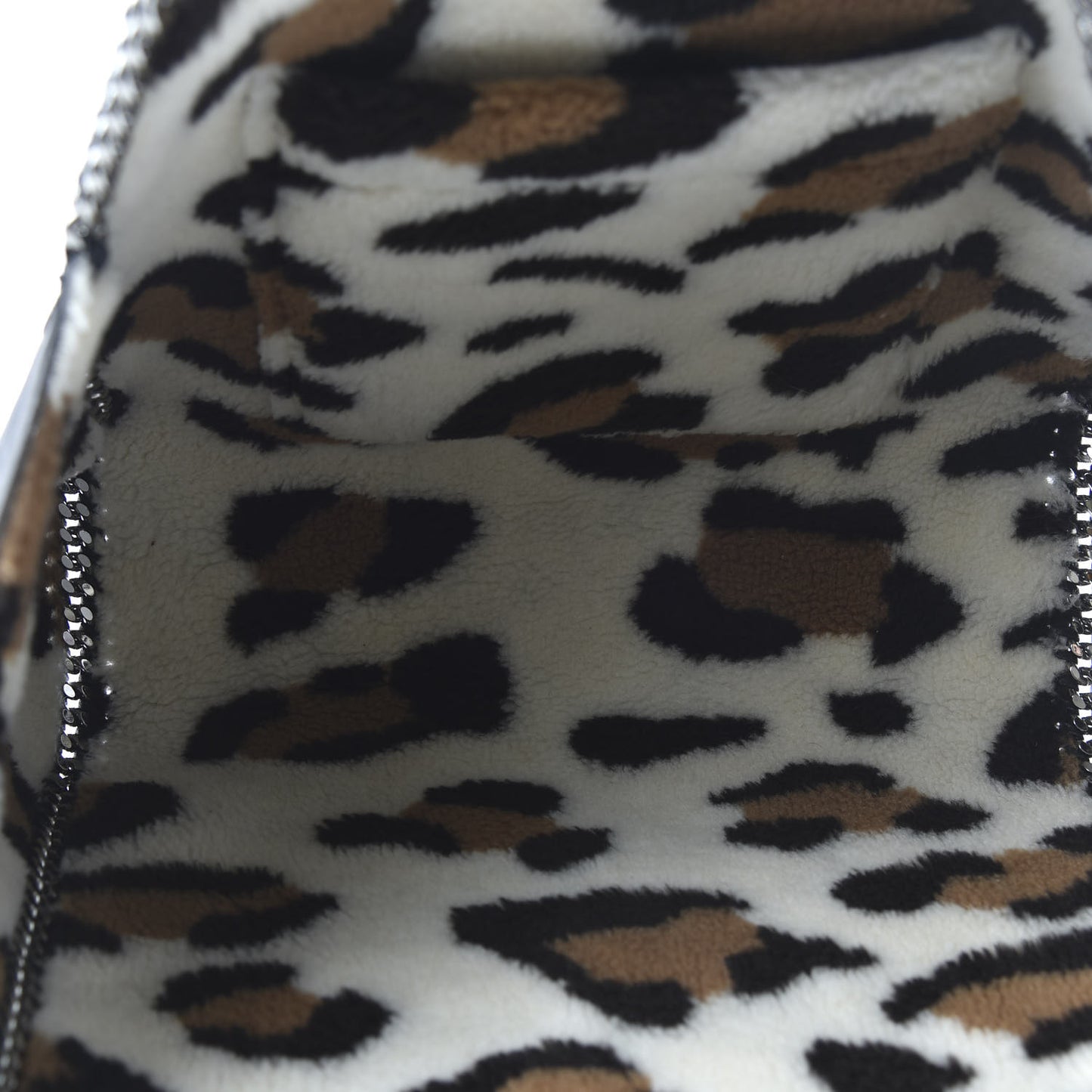 Eco Alter Nappa Shearling Leopard Print Falabella Reversible Tote Black