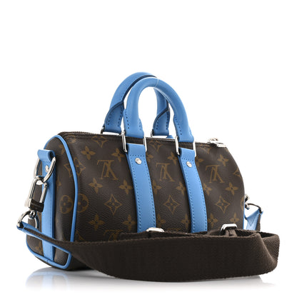 Louis Vuitton Monogram Macassar LV Colormania Keepall Bandouliere 25 Gaston Blue 3 of 13