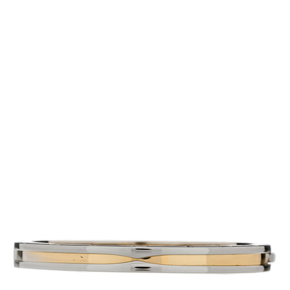 Bulgari 18K Yellow Gold Stainless Steel B.Zero1 Bangle Bracelet 2 of 4