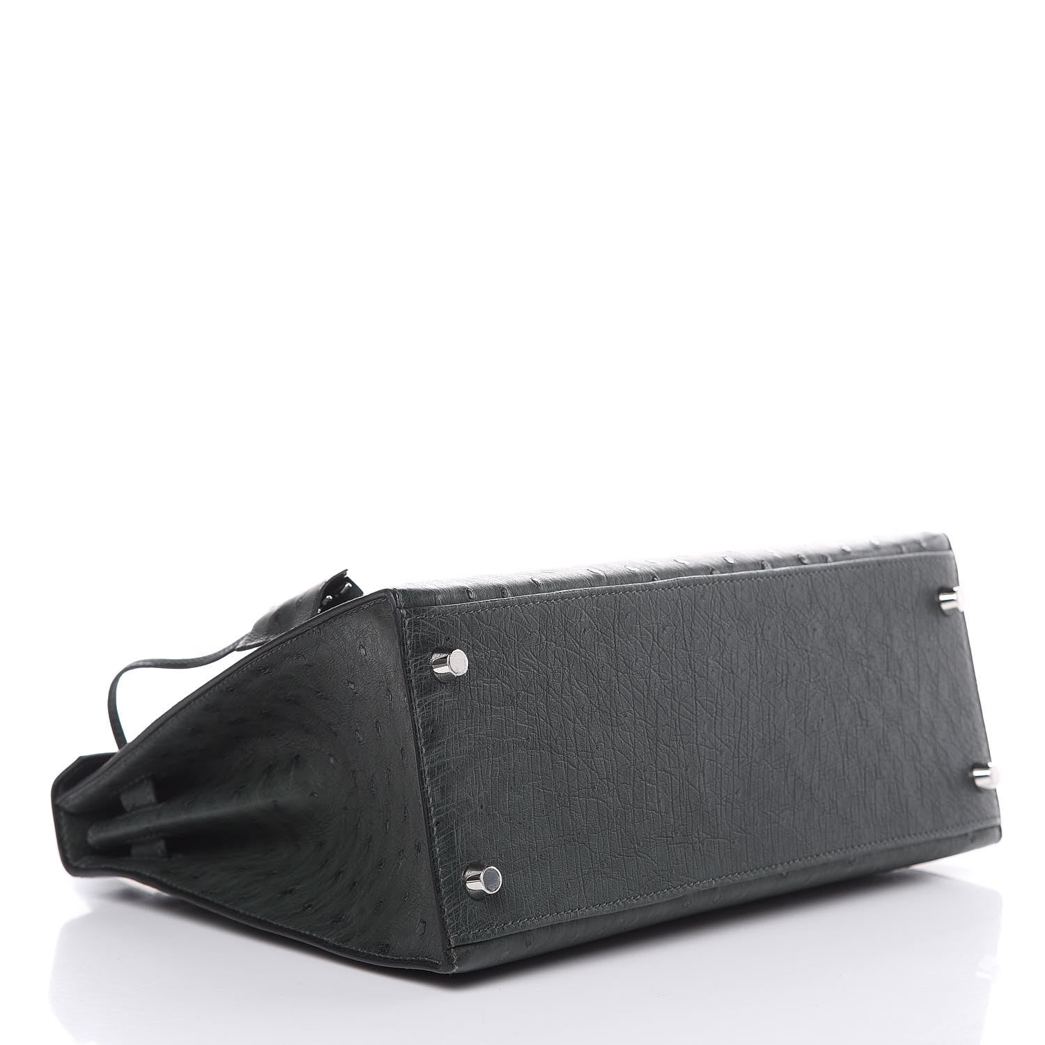 Hermes Ostrich Kelly Sellier 28 Vert Titien 6 of 33