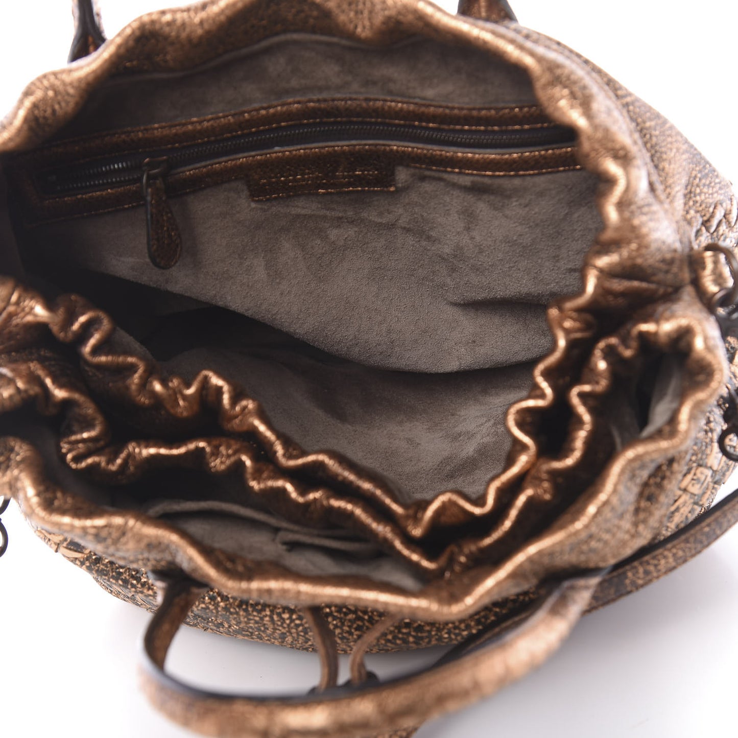 Cervo Intrecciato Satchel Rame Ossidato