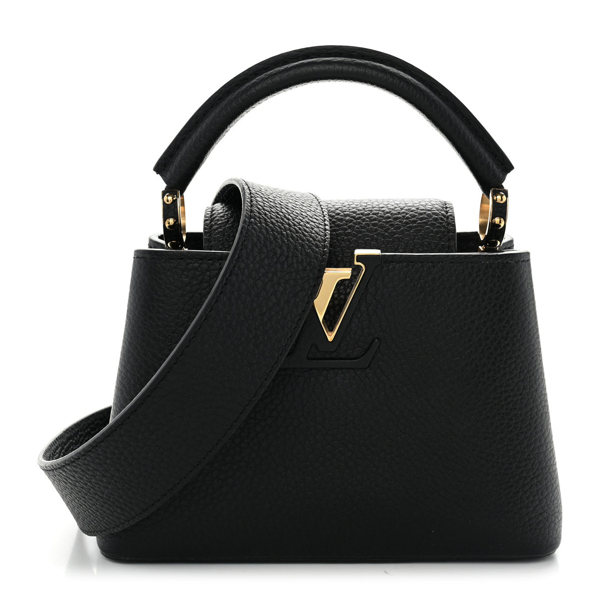 Louis Vuitton Taurillon Mini Capucines Black 1 of 19