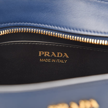Prada Saffiano City Calfskin Esplanade Crossbody Bag Bleuette 6 of 9