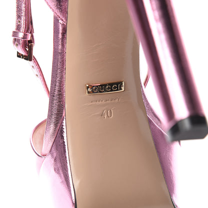 Gucci Malaga Kid Horsebit Platform Sandals 40 Pink 6 of 9