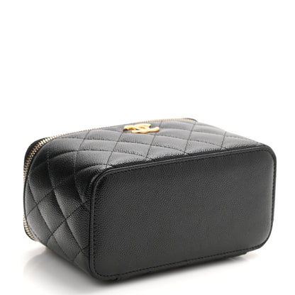 Chanel Shiny Caviar Quilted Pick Me Up Vanity Case Black 4 of 11