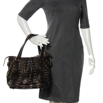 Burberry Leather Metal Stitch Lowry Chocolate 2 of 7