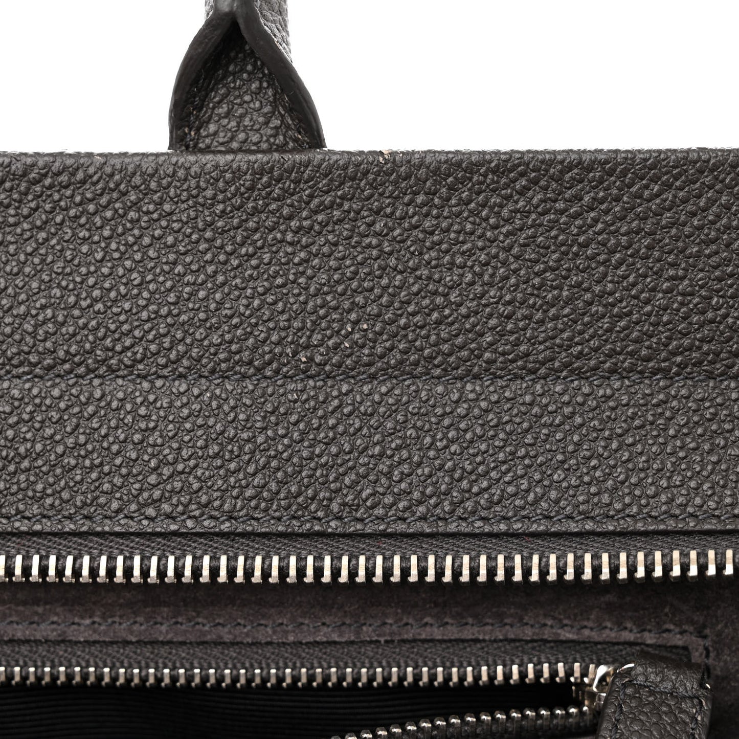 Grained Calfskin Medium Cabas Rive Gauche Coal