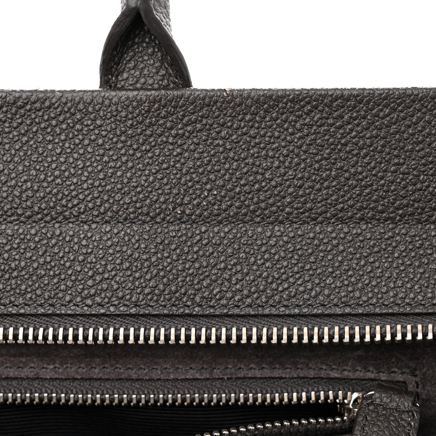 Saint Laurent Grained Calfskin Medium Cabas Rive Gauche Coal 12 of 12