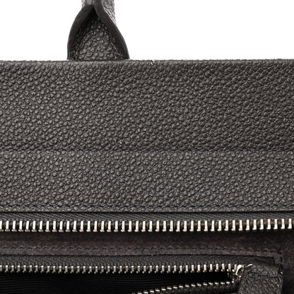 Saint Laurent Grained Calfskin Medium Cabas Rive Gauche Coal 12 of 12