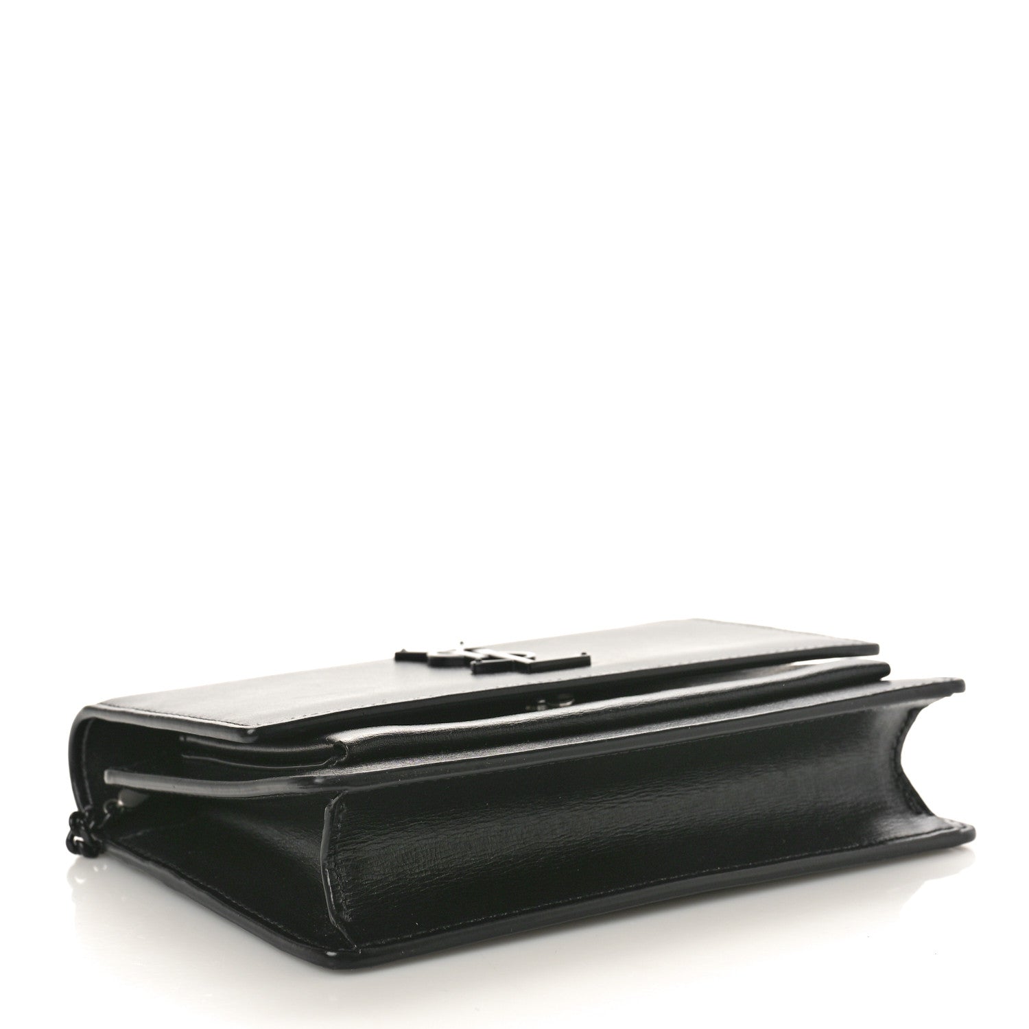 Saint Laurent Calfskin Monogram Sunset Chain Wallet Black 4 of 11