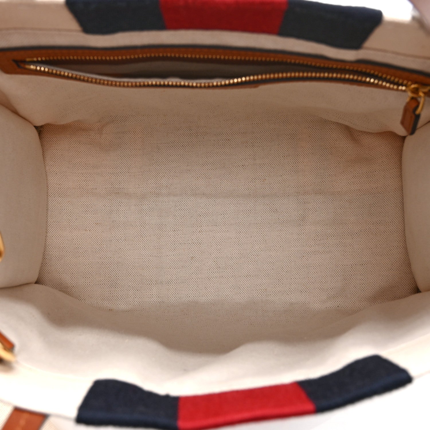 Gucci Canvas Calfskin Web Small Interlocking G Tote Bag Red Blue 5 of 11